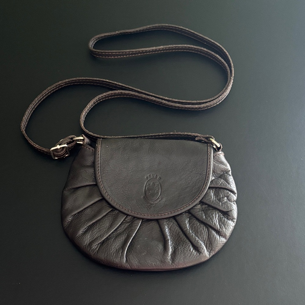 Pelle Brown Leather Crossbody Bag
